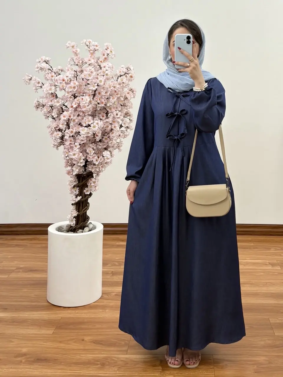 پیراهن مانتویی جین کاغذی